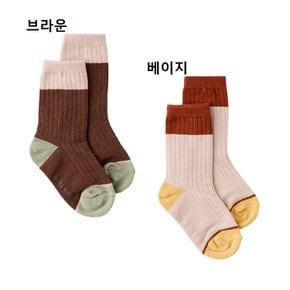 [AK원주점] [밍크뮤] 컬러블럭골지단말택일  36A1481004,81005