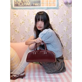 Halfmoon bowling bag tote Burgundy