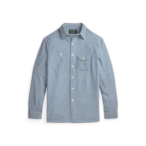 남성 클래식핏 인디고 깅엄 워크셔츠(MNPOWOV16824993101)