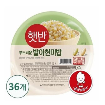 CJ제일제당 햇반 발아현미밥 210G x 36개