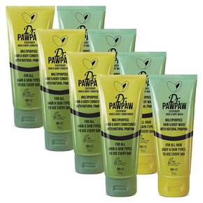 Dr. PAWPAW 닥터포포 헤어&바디워시 200ml +컨디셔너 200ml 듀오 4팩