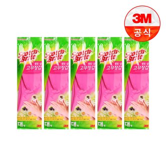 3M 황토숯 일반형 고무장갑(대) 5개세트