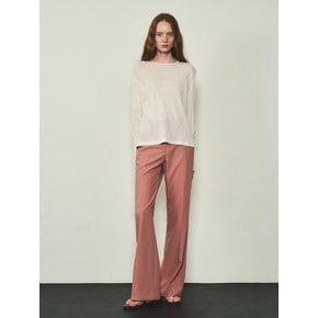 Slim Boot-cut Pants_CTB521(Pink)