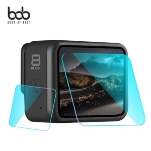 BOB 매직쉴드 고프로 히어로8 블랙 전용 강화유리 보호필름 세트 렌즈+스크린+전면LCD GoPro Hero8 black