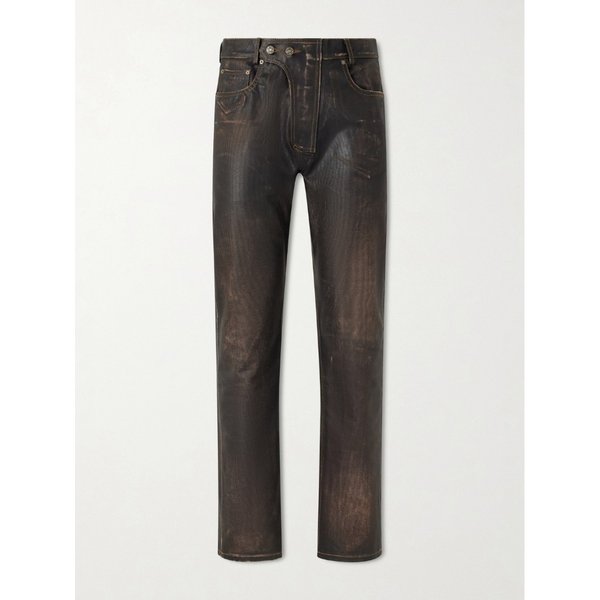 포투포 모토 스트레이트 가죽 팬츠 46376663163004563