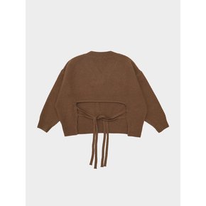 Lumina Back Ribbon Sweater (Dark Chestnut)