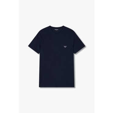 EMPORIO ARMANI 남성 이글 로고 소프트 라운지 티셔츠 (0815134001)