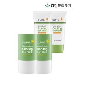 큐어 쿨링선스틱2개+쿨링선크림40ml 2개_P360621002