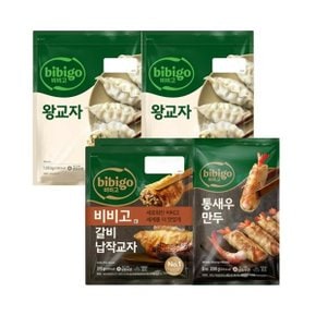 비비고 왕교자 1.05kg 2봉 + 갈비납작교자 315g 2봉 + 통새우만두200g