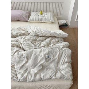 마렛 스트라이프 고밀도 순면 양면 광폭 차렵이불 3colors