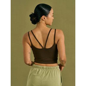Velina Strap Bra Top (Brown)