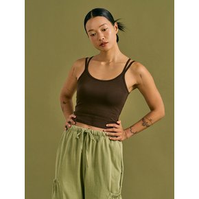 Velina Strap Bra Top (Brown)