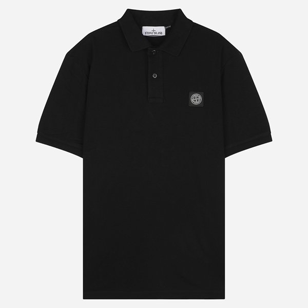 [시흥점] 6S 2200008 S0017 V0029 컴퍼스 로고 반팔 레귤러핏 PK 셔츠 블랙