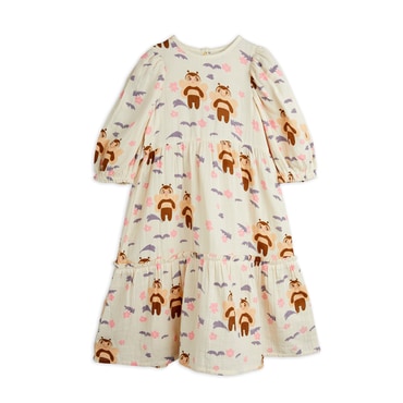 매직에디션 [MINI RODINI] (C)Muslin bee aop woven puff sleeve dress (2565011411)