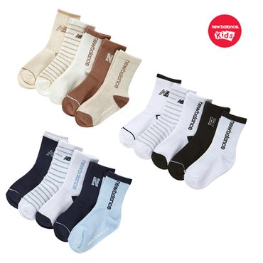 뉴발란스키즈 [5PCS] 에센셜 장목 양말 박스 세트 (NK8EFF205U)