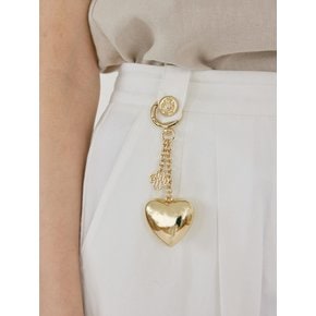 H Logo Heart Key Ring_Gold