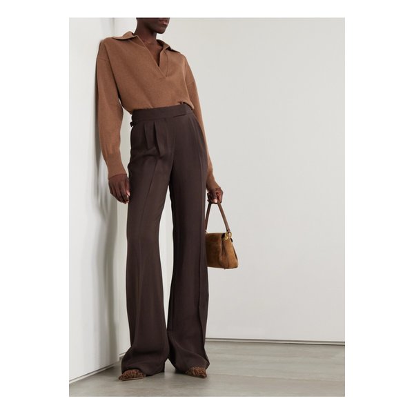 플리츠 워싱 트윌 와이드 팬츠 브라운 46376663162862616