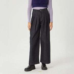 여성 투턱 데님 팬츠 JEAN