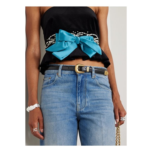 브이로고 가죽 벨트 블랙 46376663162845102