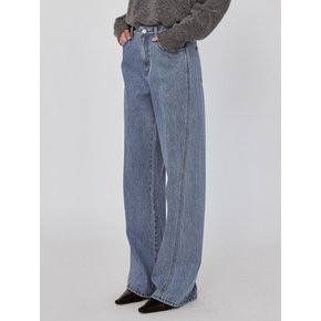 Shape Curved Denim pants - Deep Blue