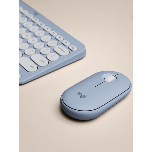 로지텍 코리아 PEBBLE 2 Combo 무선 키보드 마우스 세트 블루
