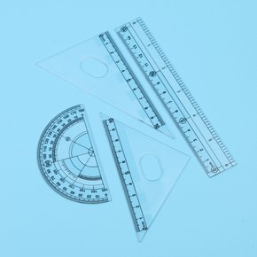 미니 각도기 삼각자 4P 세트