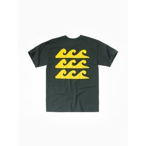 W.D.S WAVE BACK PRINT T-SHIRT (DEEP GREEN)