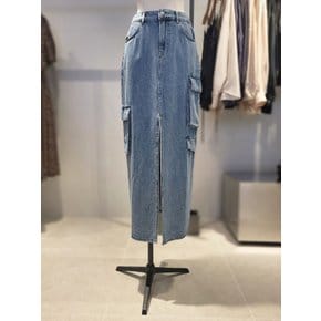 [여주점] 카고 데님 스커트(4AGWL0025)