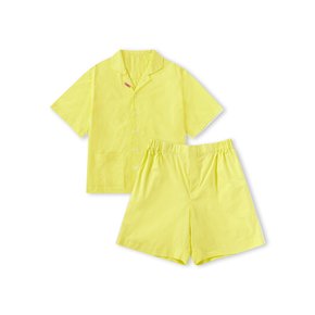 Pure Cotton Solid Pajama Set, Lemon