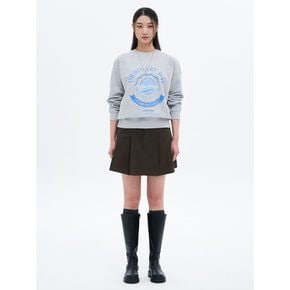 3단 쭈리 그래픽 스웨트셔츠  그레이 (355241LY23)