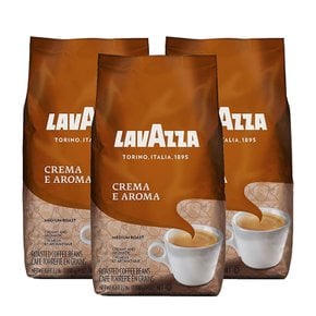 라바짜 크레마 이 아로마 홀빈 원두 커피 Lavazza Crema e Aroma Whole Bean Coffee 1kg 3개