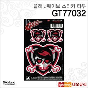 플래닛웨이브 GT77032 스티커 타투 /EMO GIRL SKULL