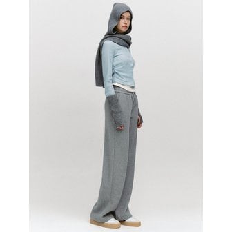 그레이데시온 Knit-Bonded Semi-Wide Banding Pants MELANGE GRAY