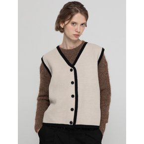 Knitwear vest _ Ivory