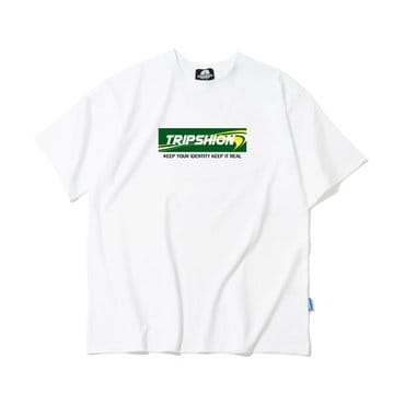 트립션 GREEN BOX LOGO 티셔츠 - 화이트