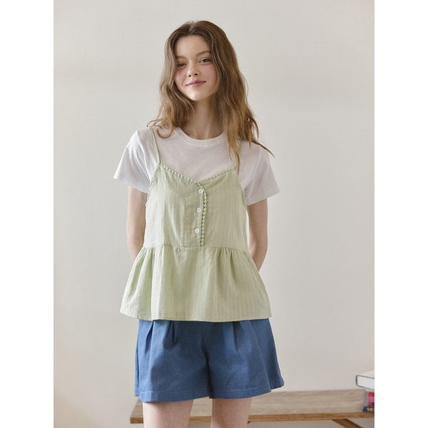 레이스 트리밍 뷔스티에 블라우스 (TKBAF2463)