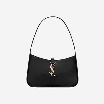  생로랑 스무스 레더 르 5 아 7 미니 호보백 블랙 Saint Laurent Le 5 A 7 Mini Hobo in Smooth L