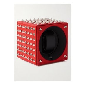 Studded Masterbox Pebble-Grain Leather Watch Winder