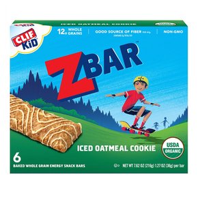 [해외직구]클리프 키즈제트바 아이스 오트밀 에너지 36g 6입 2팩 CLIF Kid ZBar Iced Oatmeal Energy Bar Whole Grain 1.2oz