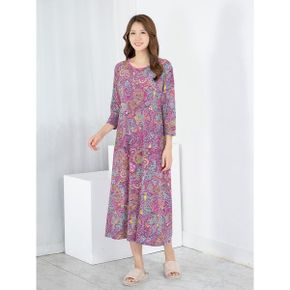 엄마옷 홈웨어 원피스 라운드 긴팔 MQG129663 마담 미시 중년여성 빅사이즈 할.._P439425202