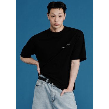 플랙진 남성 크랙 로고 반팔 티셔츠_2colors (PWTI2RSL17M)