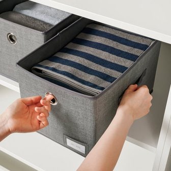 JAJU 옷장 깔끔 수납함 25x38x23cm 그레이 J52N902030300