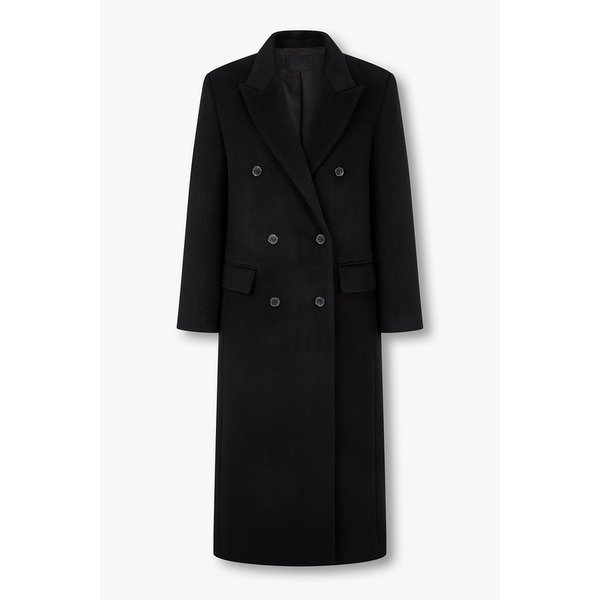 피크트 라펠 더블 롱 코트 7115416X02199