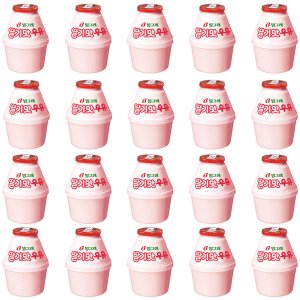  빙그레 딸기맛 우유 240ml x 20개 단지 항아리 가공우유