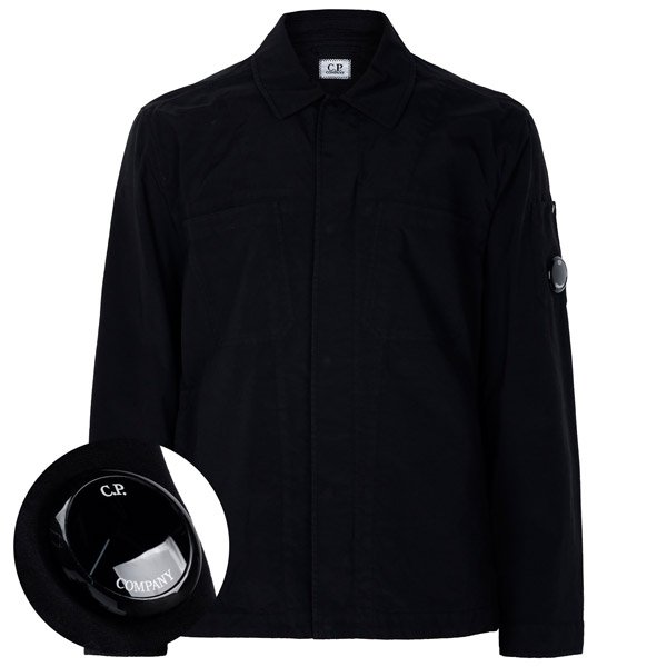 [부산점] 씨피컴퍼니 26SS 블랙 테일론 P 오버 셔츠 20CMOS060A 005782G 999