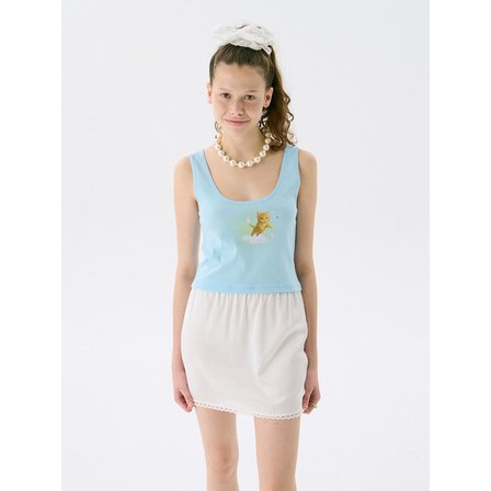 준준스페이스 Lace Mini Skirt_White