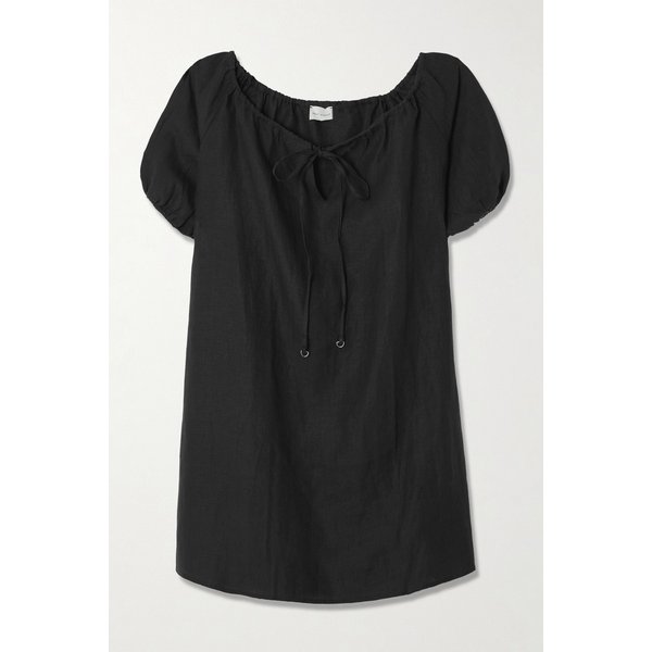 데이지 스튜디오 타이 디테일 리넨 미니 원피스 46376663162961515