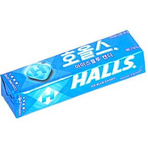 HALLS 호올스 스틱 멘톨 사탕 졸음방지 캔디 아이스블루