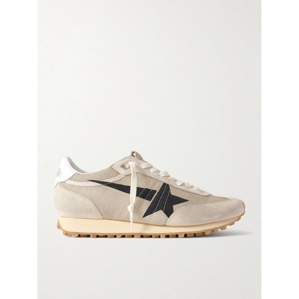 마라톤 디스트레스드 스웨이드 트리밍 프린트 메쉬 스니커즈 46376663162998678