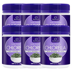 뉴질랜드 라이프스트림 오가닉 클로렐라 크로렐라 500mg 200정 CHLORELLA 6팩